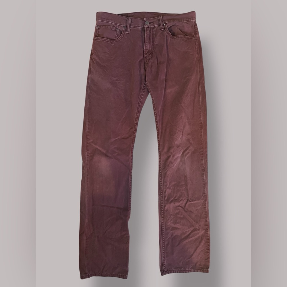 Levi’s 514 Slim Straight Jeans – Washed Merlot / Brick Brown
32x34